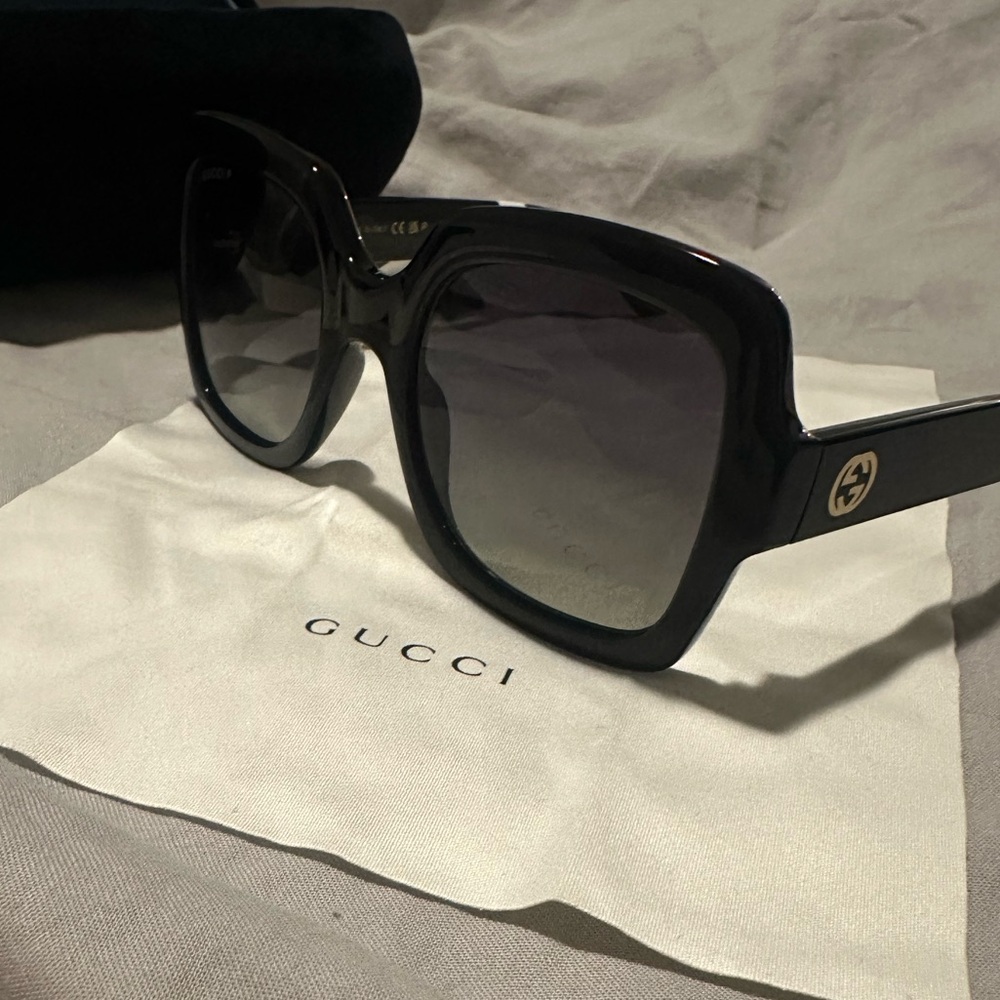 Gucci GG0006S Oversized Square Black Sunglasses